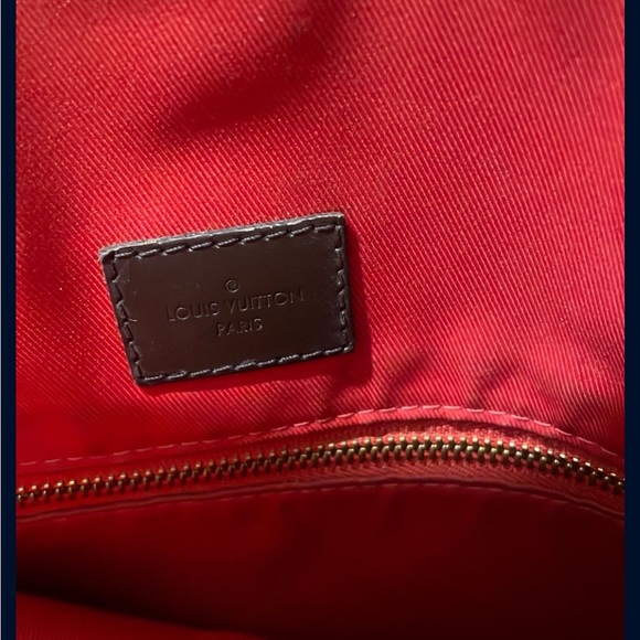 Louis Vuitton Brown Damier Tote with Gold Accents - Picture 4 of 6